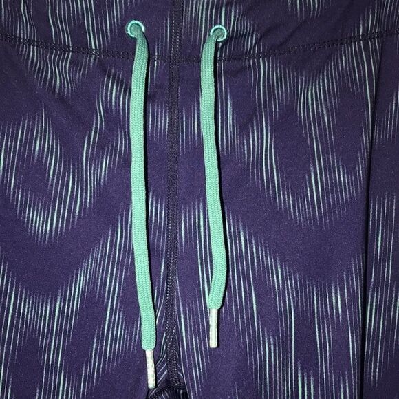 Roxy Women's Athletic Elastic Waist Geometric Work Out Purple Leggings Size M - Picture 4 of 7